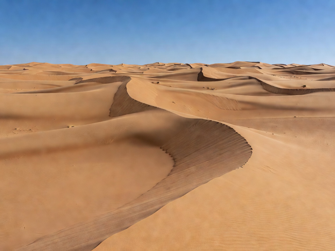 Arid desert dunes of Bir Tawil terra nullius between Egypt and Sudan